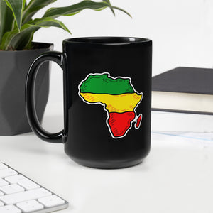 AFRICA! Black Glossy Mug