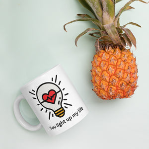 You light up my life - White glossy coffee/tea mug