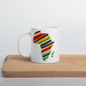 AFRICA! Color White glossy mug