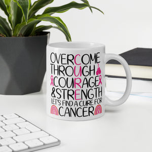 Survivor Pink White glossy mug