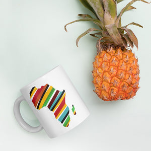 AFRICA! Color White glossy mug