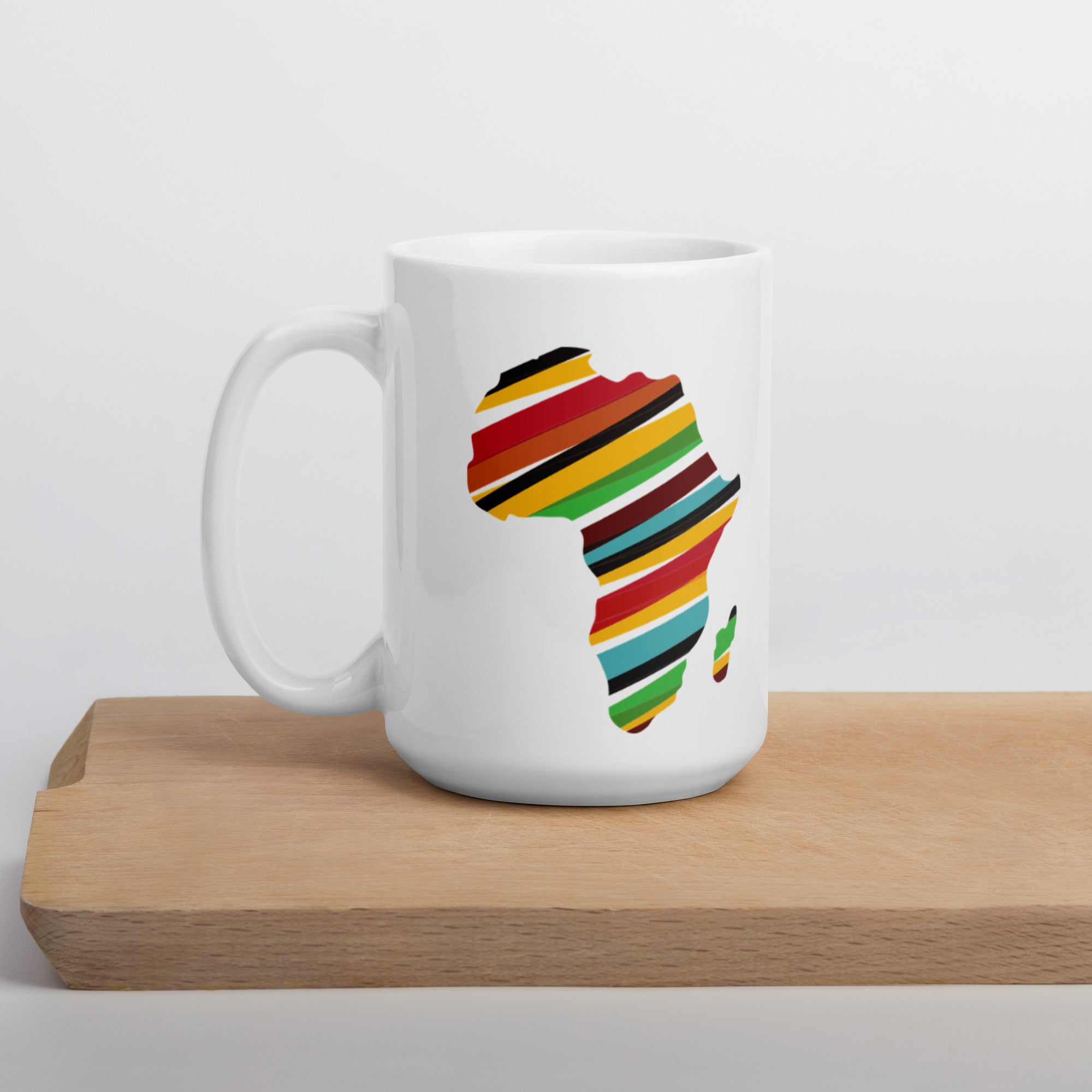 AFRICA! Color White glossy mug