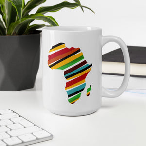 AFRICA! Color White glossy mug