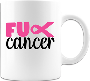 Breast Cancer (F&ck) - White Ceramic 11 oz. Coffee mug