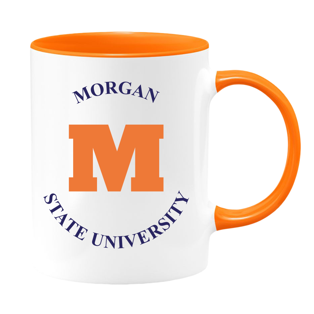 Morgan U - White with Colored Inside and Handle 11 oz. Coffee mug