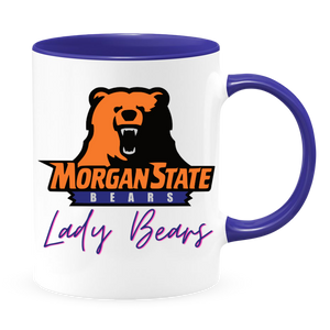 Morgan State Lady Bears (2) - 15 oz. Coffee Mug, White with Colored Inside and Handle