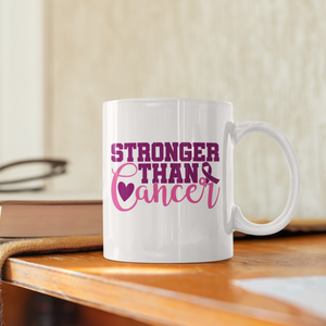 Breast Cancer Stronger - White Ceramic 11 oz. Coffee mug