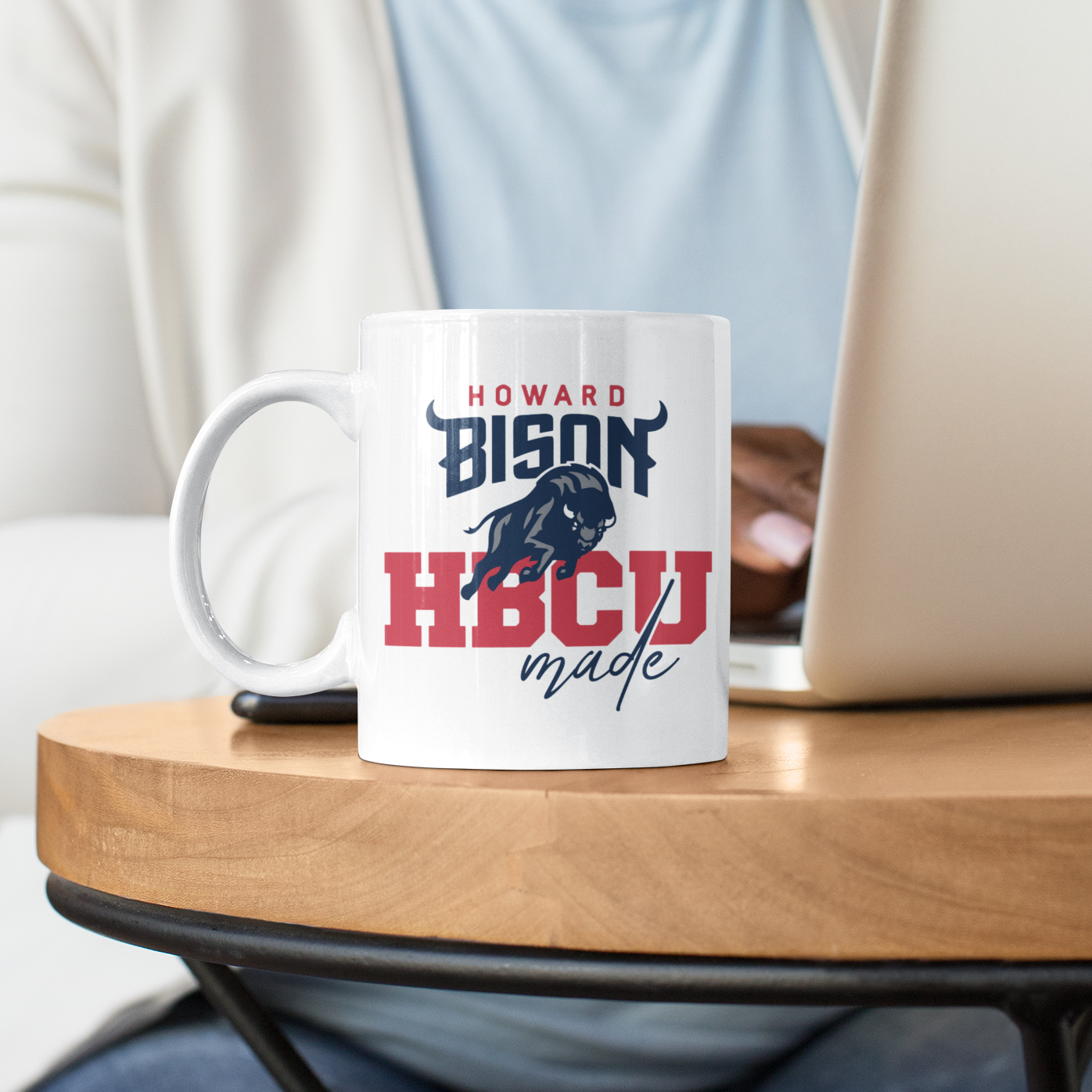 HBCU Made HU - 15 oz. Coffee Mug - White