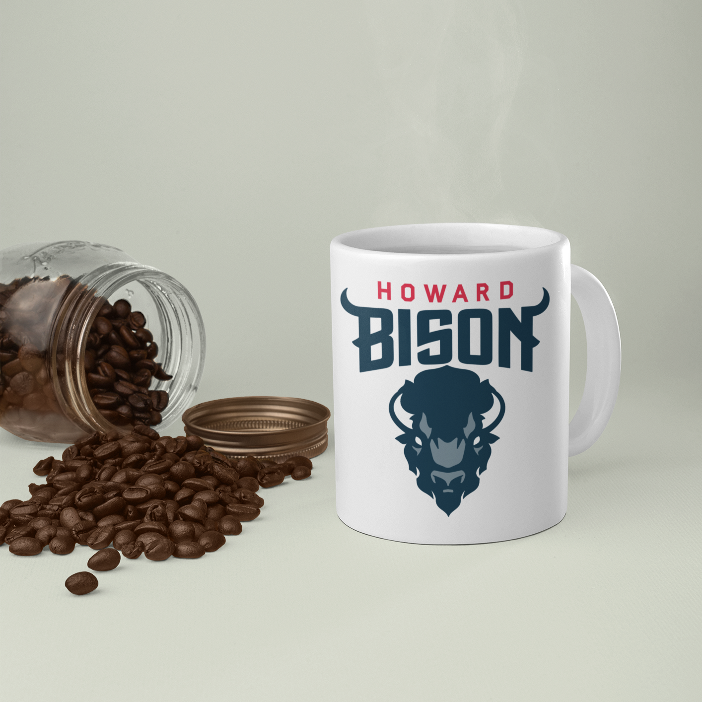 HU Bison Mug - 15 oz. Coffee Mug - White