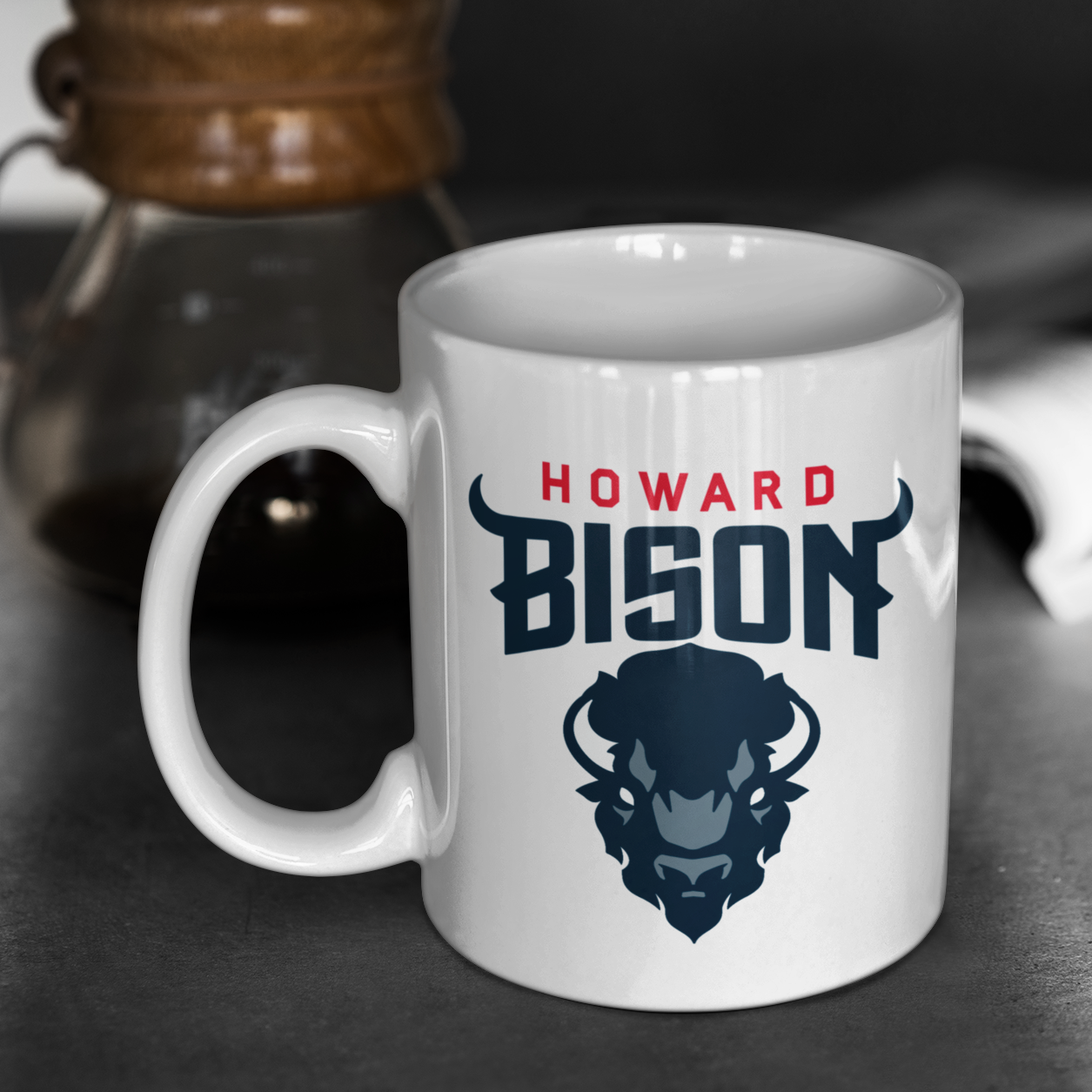 HU Bison Mug - 15 oz. Coffee Mug - White