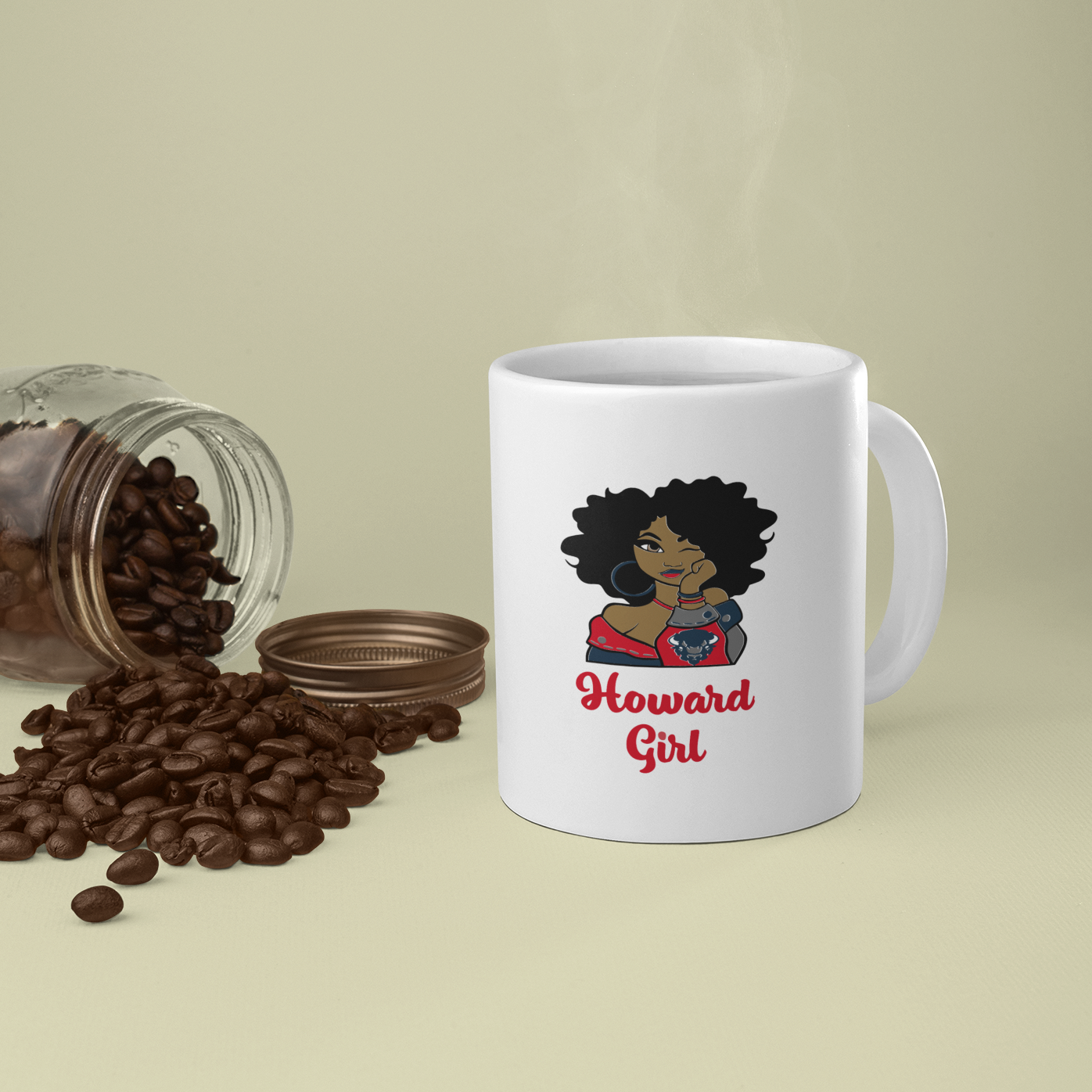 HU Girl - White 15 oz. Coffee mug